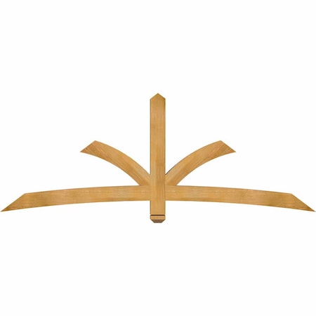 Ekena Millwork Davenport Rough Sawn Timber Gable Bracket, Western Red Cedar, 84"W x 31"H x 4"D x 4"F, 9/12 Pitch GBW084X31X0404DAV00RWR